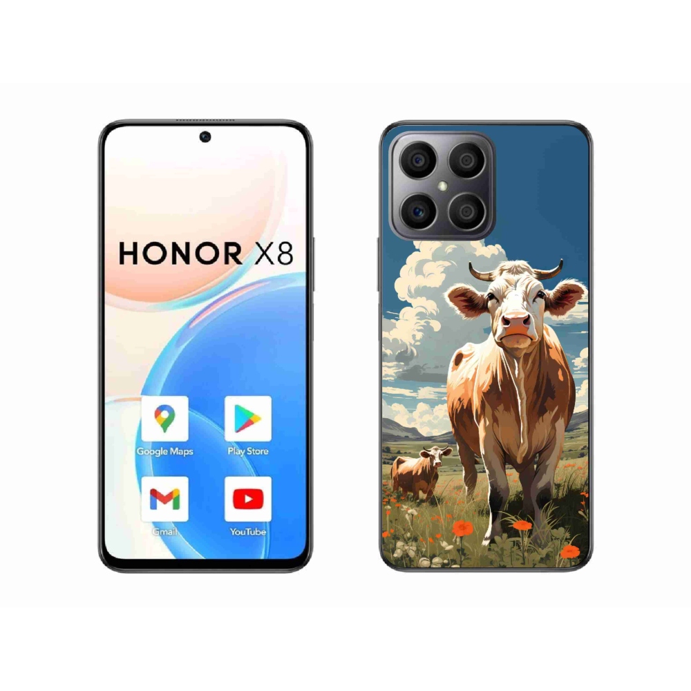 Gélový kryt mmCase na Honor X8 - kravy na lúke