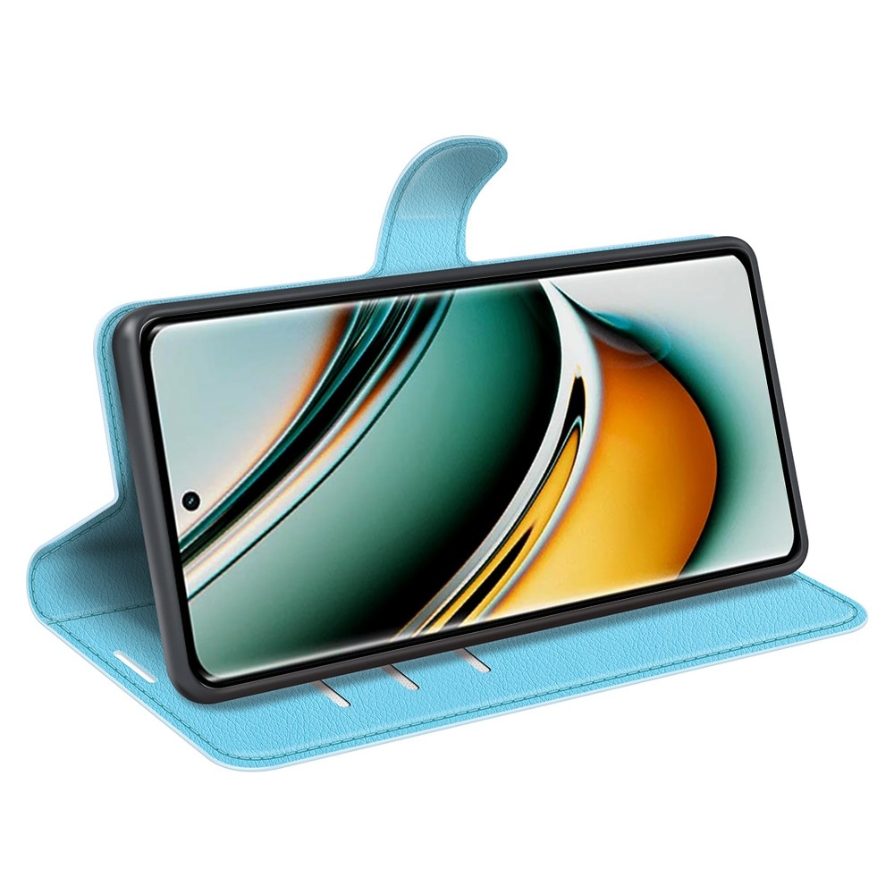Litchi knižkové púzdro na Realme 11 Pro 5G/11 Pro+ 5G - modré
