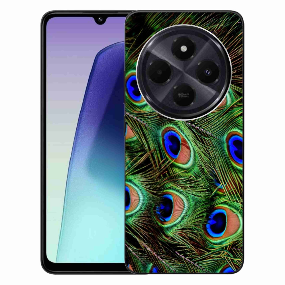 Gélový kryt mmCase na Xiaomi Redmi 14C/Poco C75 - pávie perie