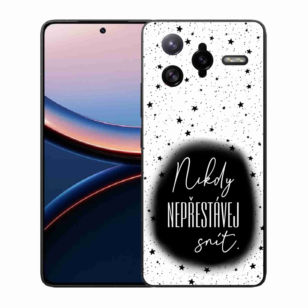 Gélový kryt mmCase na Xiaomi Poco F7 Ultra - citát 1 čiernobiele pozadie