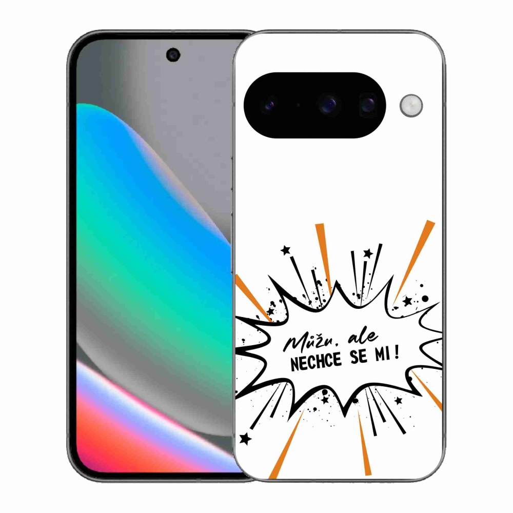 Gélový kryt mmCase na Google Pixel 10 - vtipný text 11 biele pozadie