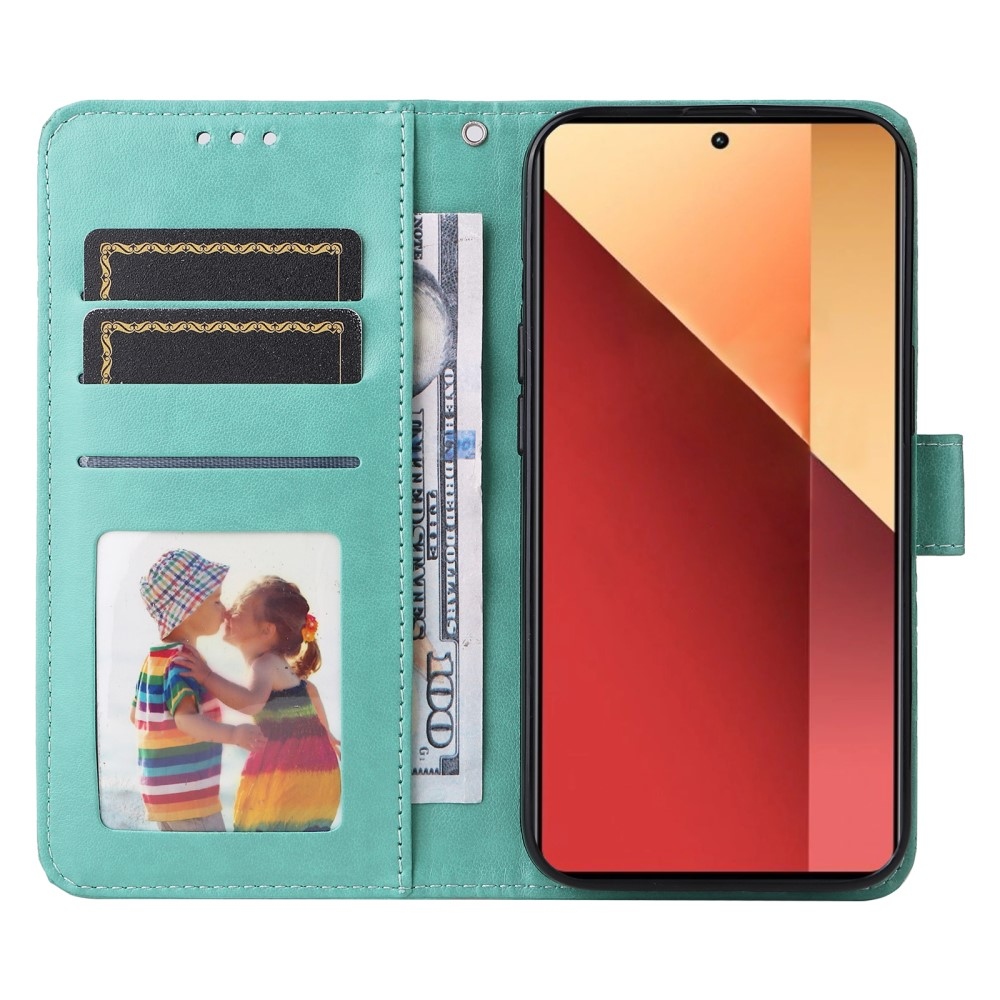 Sunflower knižkové púzdro na Xiaomi Redmi Note 14S/Note 13 Pro 4G/Poco M6 Pro - modrozelené