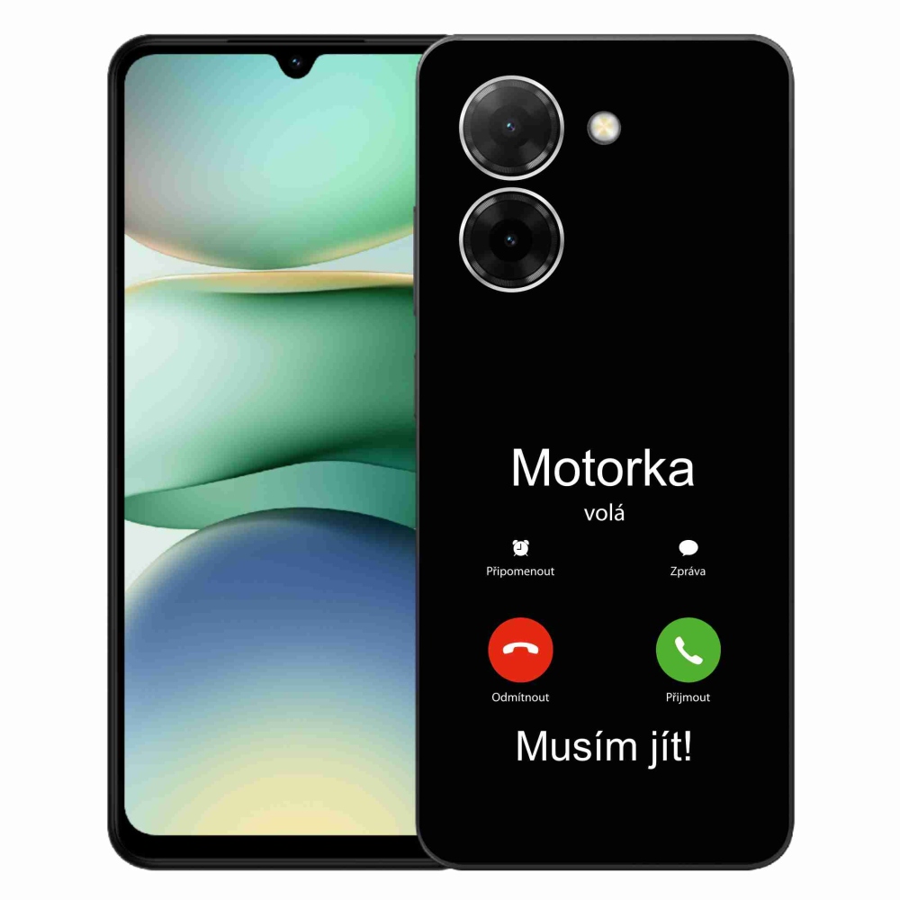 Gélový kryt mmCase na Xiaomi Redmi A5 - motorka volá čierne pozadie