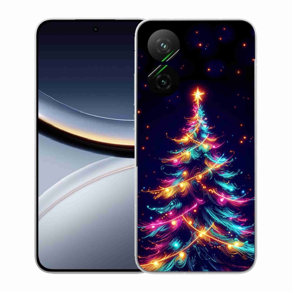 Gélový kryt mmCase na Xiaomi Poco F7 5G - neónový vianočný stromček