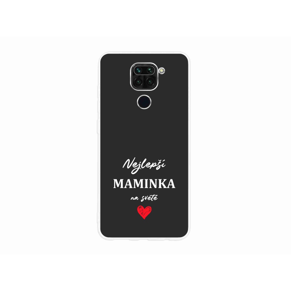 Gélový kryt mmCase na Xiaomi Redmi Note 9 - najlepšia mamička 1 čierne pozadie