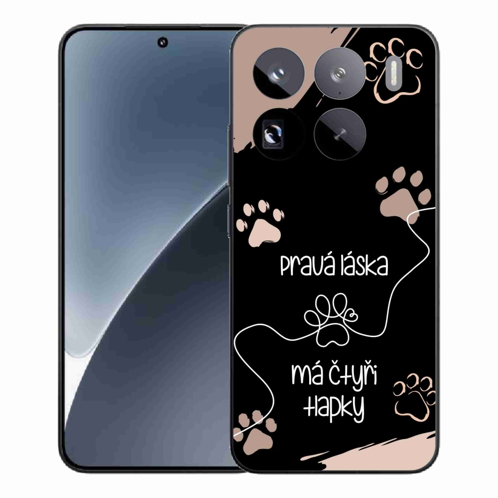Gélový kryt mmCase na Xiaomi 15 Pro - psí motív 1 čierne pozadie