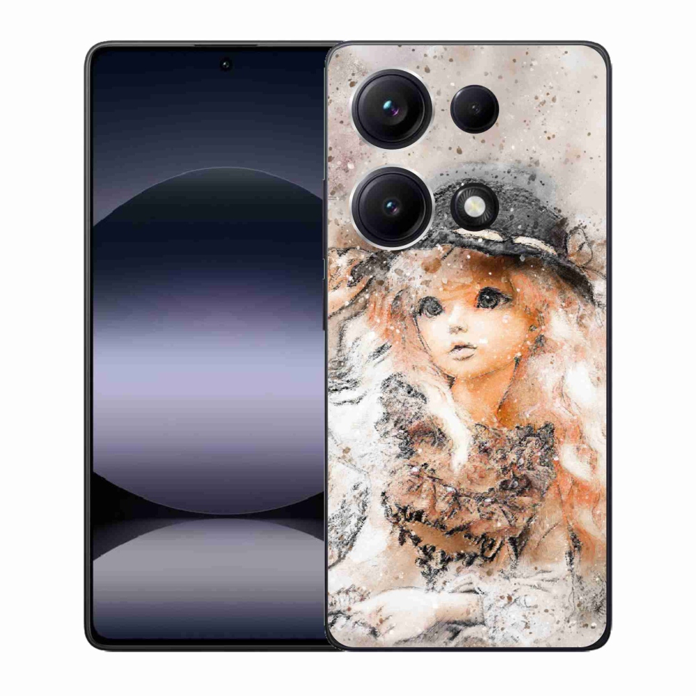Gélový kryt mmCase na Xiaomi Redmi Note 14S - dievčatko s klobúkom