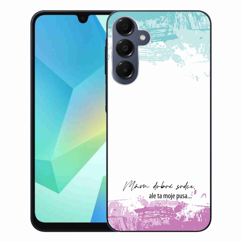 Gélový kryt mmCase na Samsung Galaxy A16 4G/5G - vtipný text 3 biele pozadie