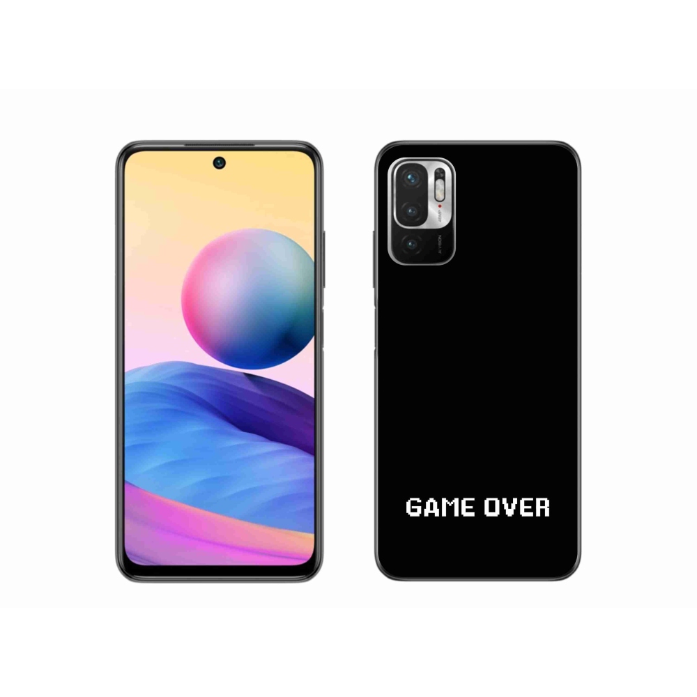 Gélový kryt mmCase na Xiaomi Redmi Note 10 5G - game over čierne pozadie