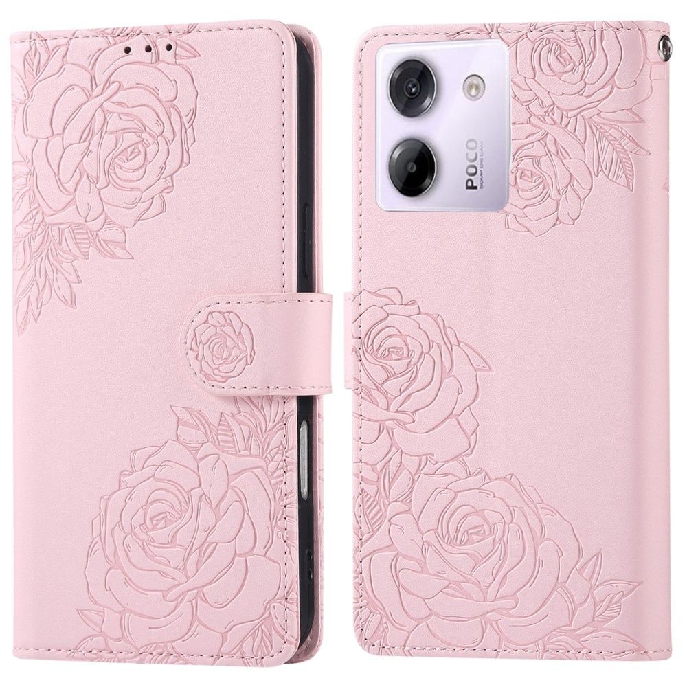 Rose knižkové púzdro na Xiaomi Poco M7 Pro 5G/Note 14 5G - ružovozlaté