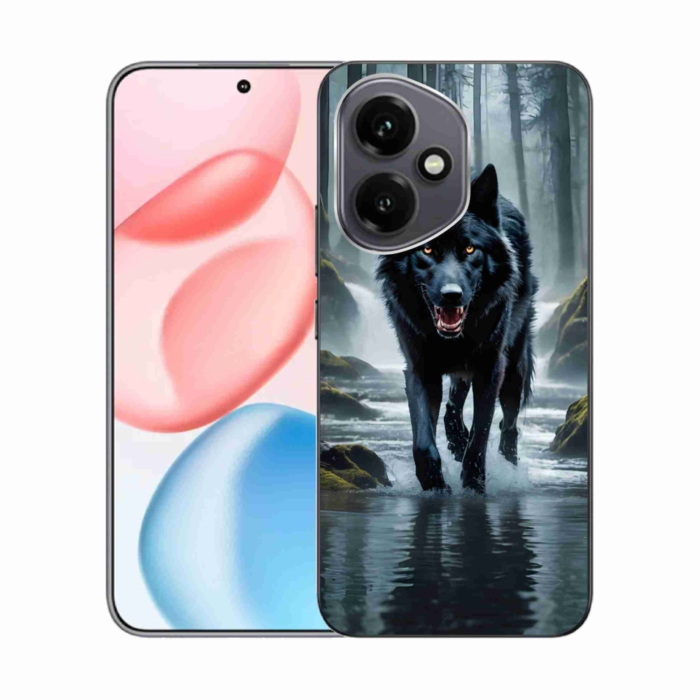 Gélový kryt mmCase na Honor 400 - čierny vlk