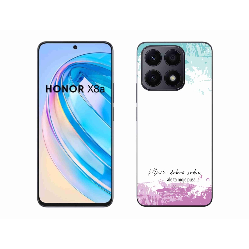 Gélový kryt mmCase na Honor X8a - vtipný text 3 biele pozadie