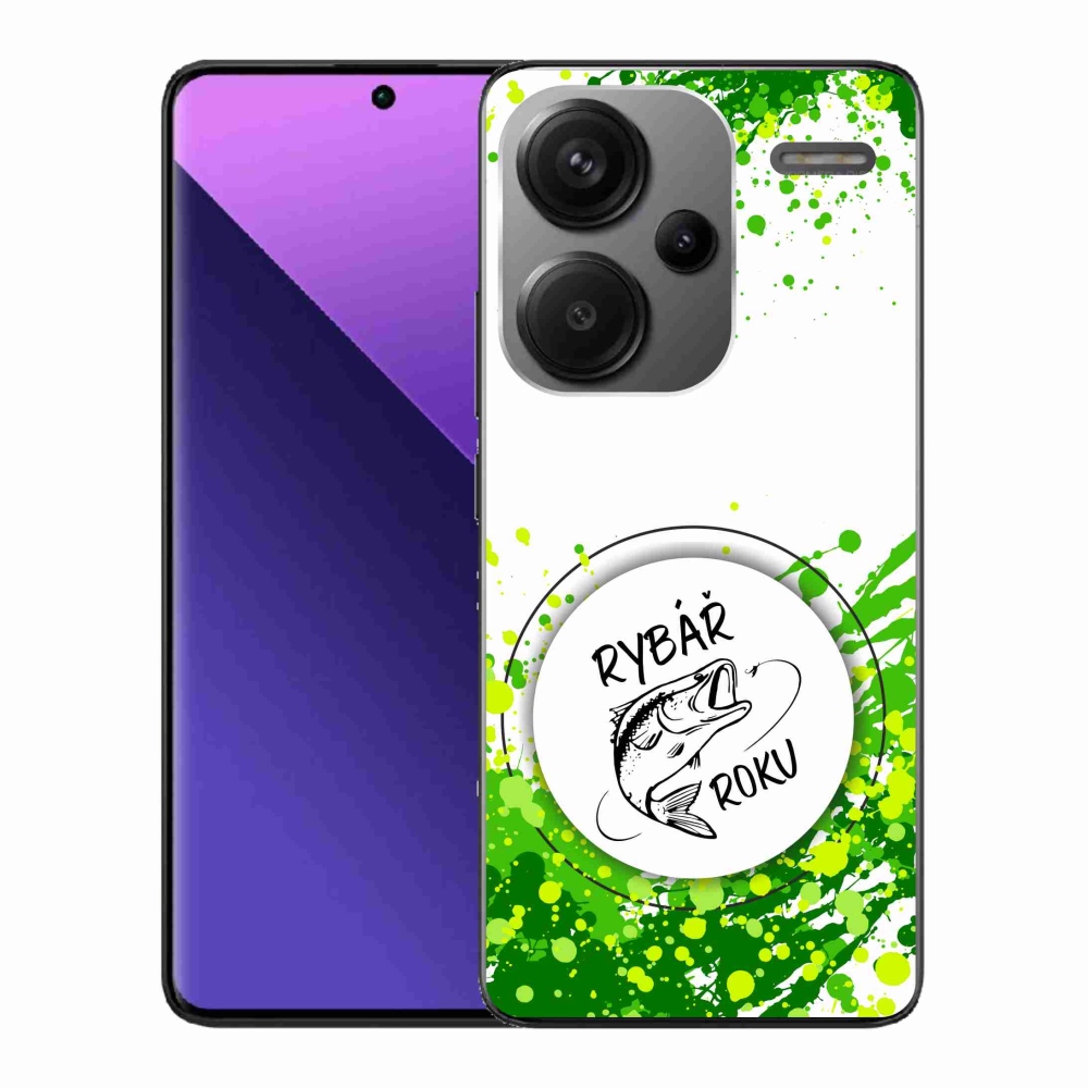 Gélový kryt mmCase na Xiaomi Redmi Note 13 Pro+ 5G - rybár roka biele pozadie