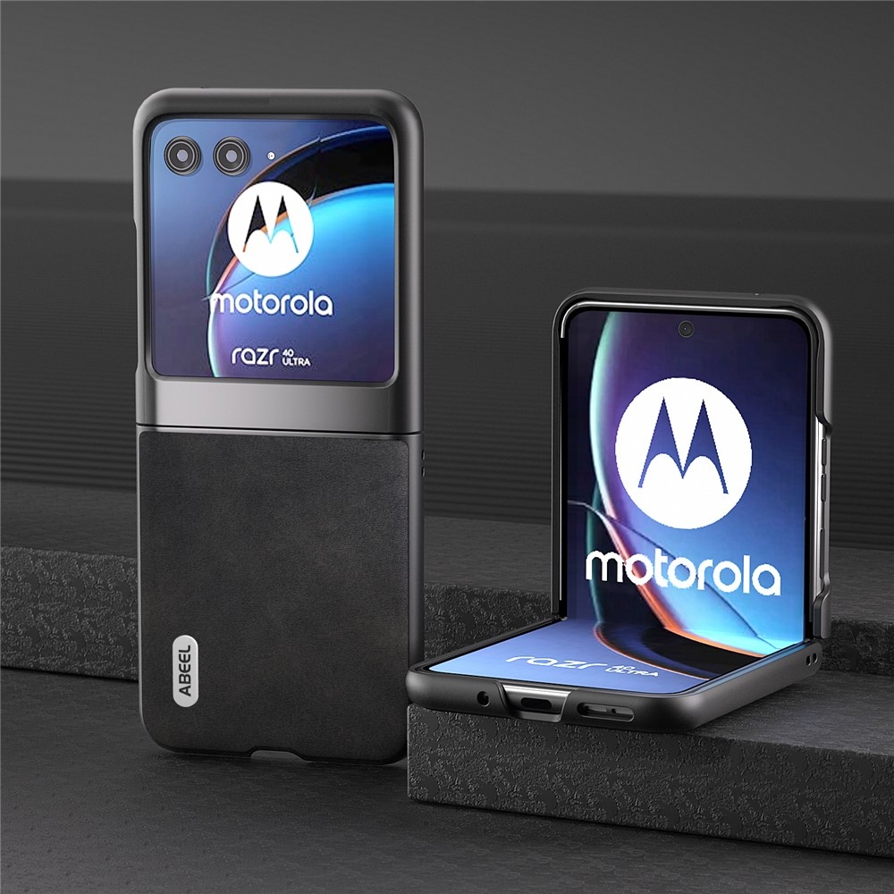 ABEEL plastový obal s pevným chrbtom na Motorola Razr 40 Ultra 5G - čierny