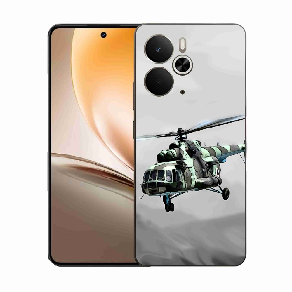 Gélový kryt mmCase na Realme 14 5G - vojenský vrtuľník