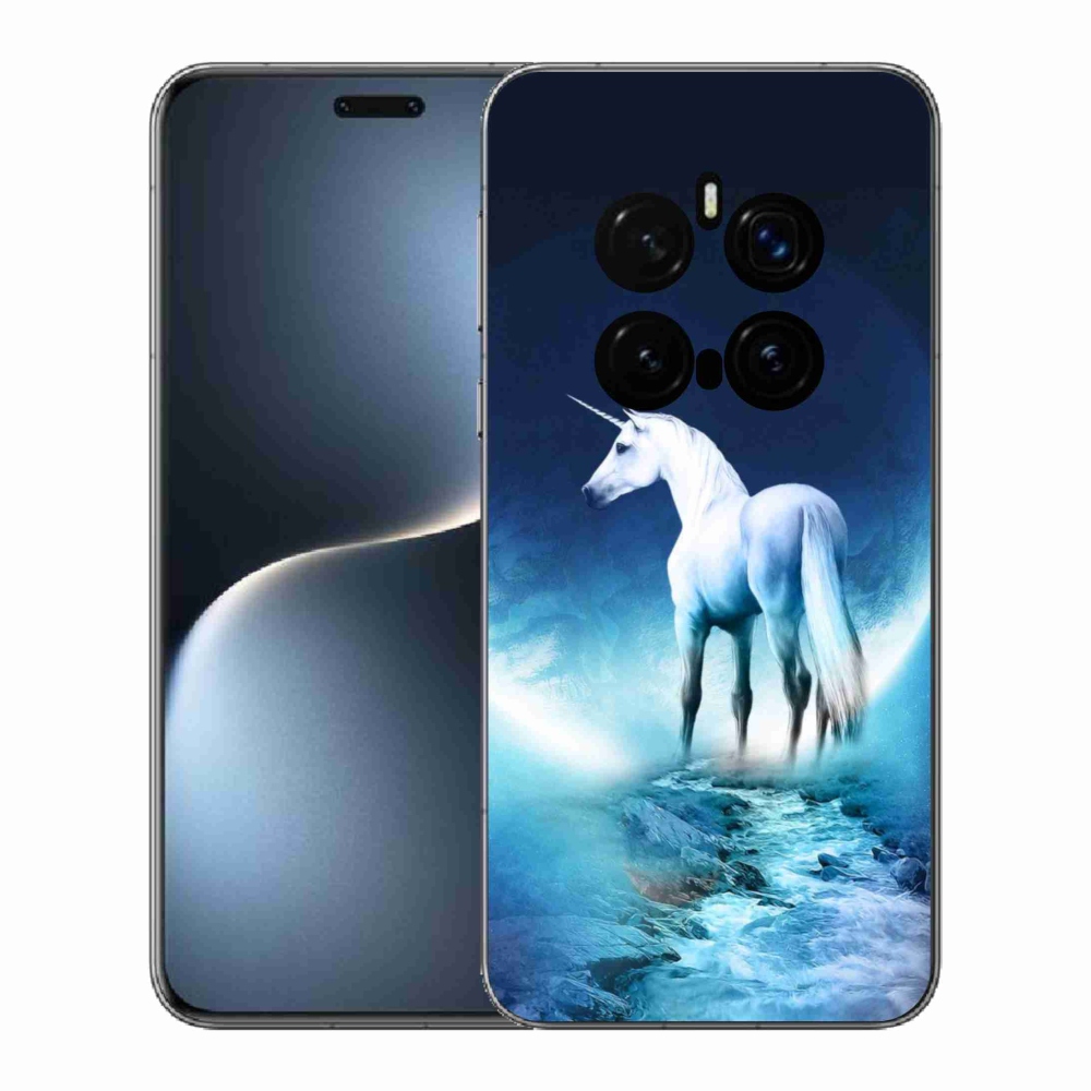 Gélový kryt mmCase na Honor Magic 7 Pro 5G - biely jednorožec