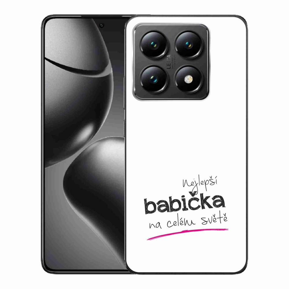 Gélový kryt mmCase na Xiaomi 14T - najlepšia babička 4 biele pozadie