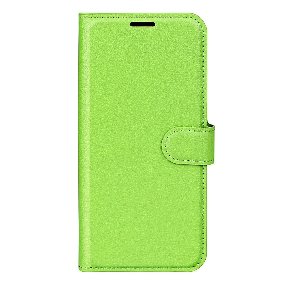 Litchi knižkové púzdro na Xiaomi Poco M7 Pro 5G - zelené