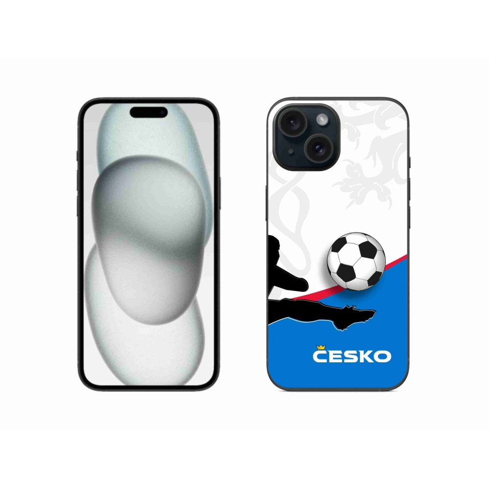 Gélový kryt mmCase na iPhone 15 - futbal Česko 3