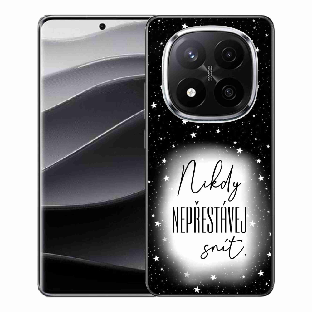 Gélový kryt mmCase na Xiaomi Redmi Note 14 Pro+ 5G - citát 1 bieločierne pozadie