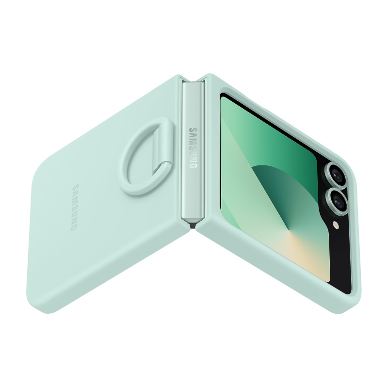 EF-PF741TME Samsung Silikónový Kryt s Krúžkom pre Galaxy Z Flip 6 Mint