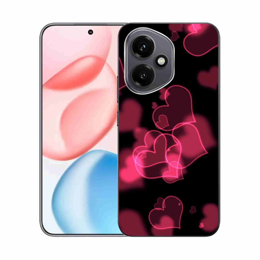 Gélový kryt mmCase na Honor 400 - červená srdiečka