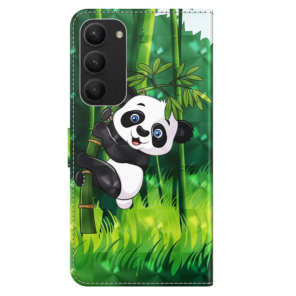 Print knižkové púzdro na Samsung Galaxy S24+ - panda na bambuse