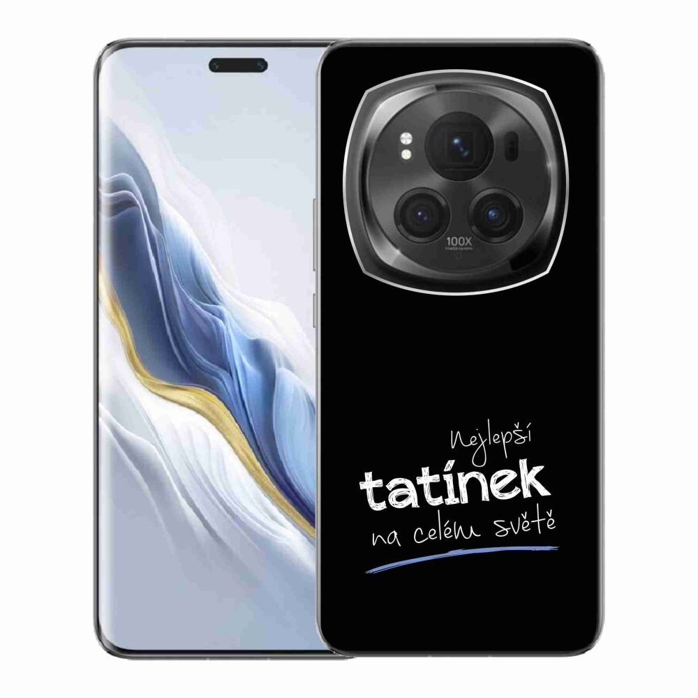 Gélový kryt mmCase na Honor Magic 6 Pro 5G - najlepší otecko 4 čierne pozadie