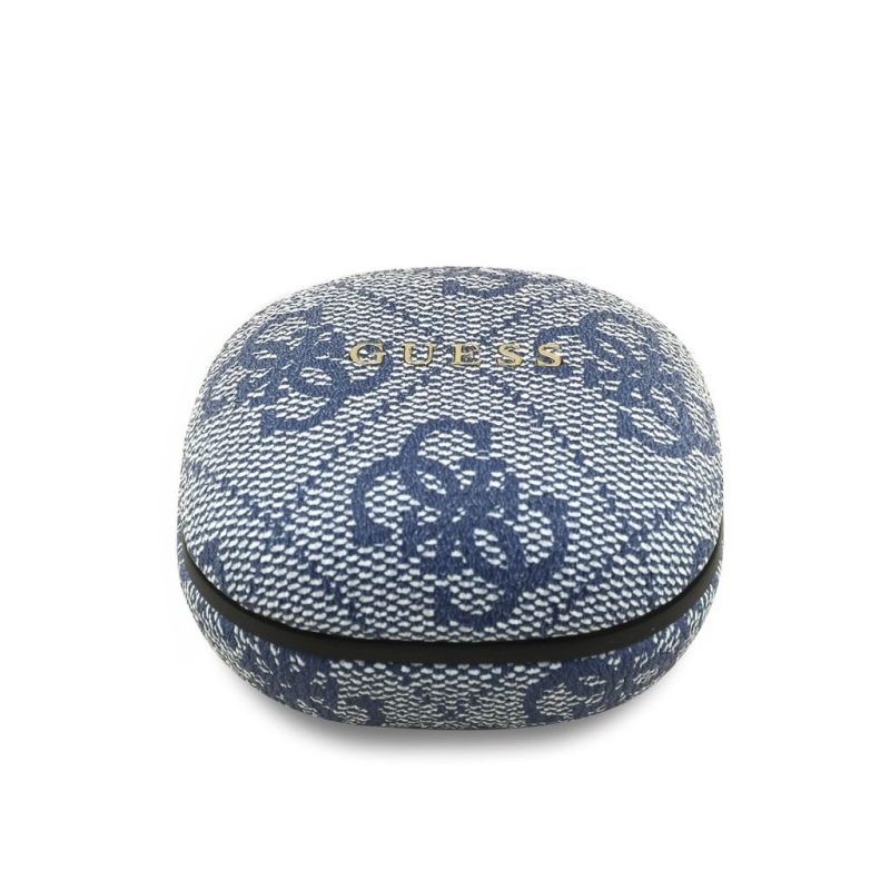 Bezdrôtové slúchadlá Guess PU 4G Metal Logo ENC TWS, modré