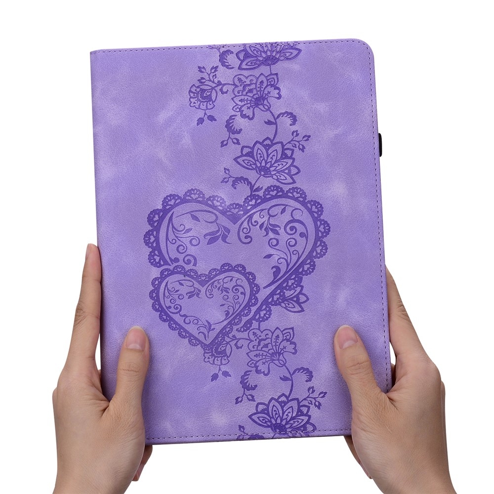 Heart zatváracie púzdro na tablet Xiaomi Redmi Pad SE 8.7 - fialové