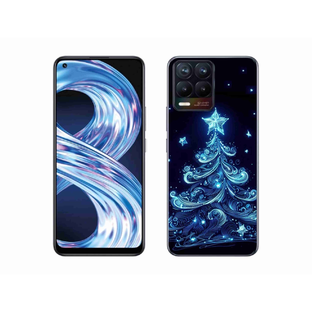 Gélový kryt mmCase na Realme 8 Pro - neónový vianočný stromček 4