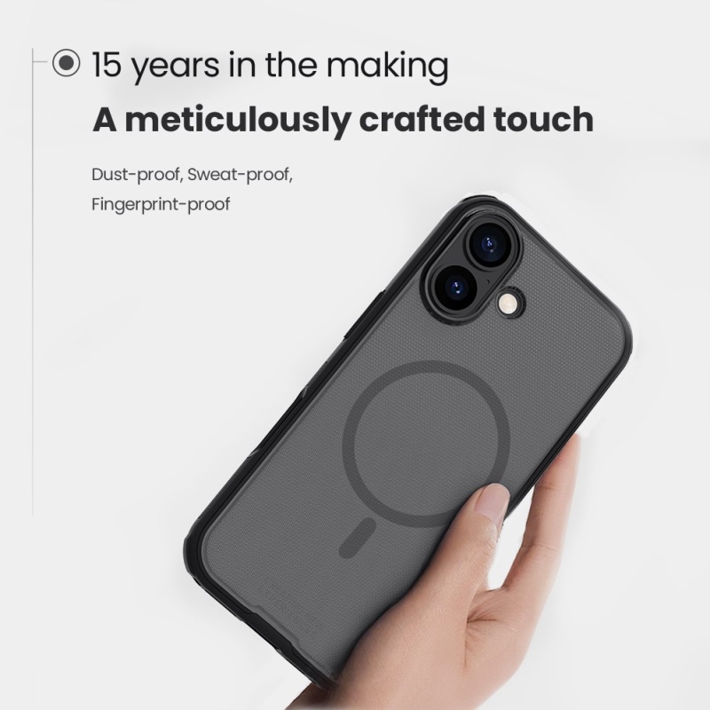 Nillkin Super Frosted PRO Magnetický zadný kryt pre Apple iPhone 17 Transparent Black