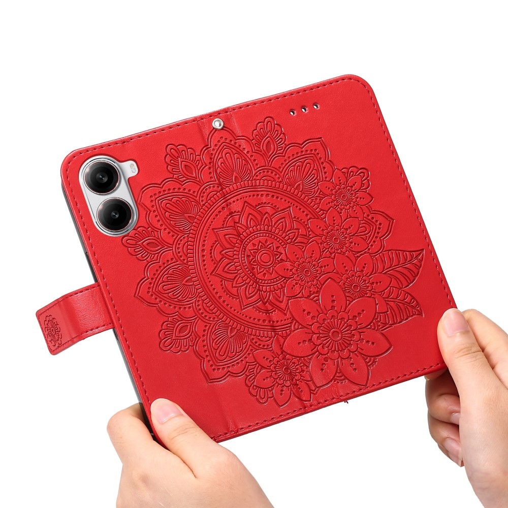 Mandala knižkové púzdro na Xiaomi Poco X7 Pro 5G - červené