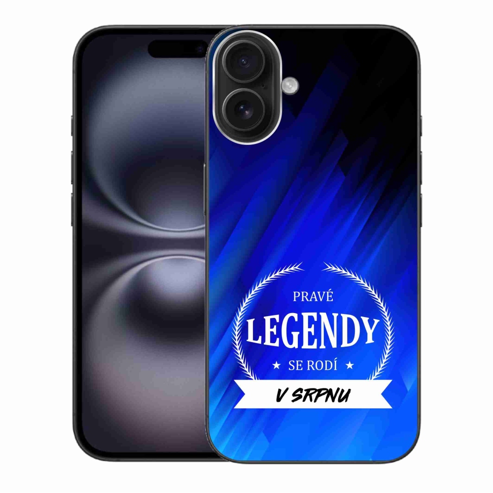 Gélový kryt mmCase na iPhone 16 Plus - legendy v auguste modré pozadí