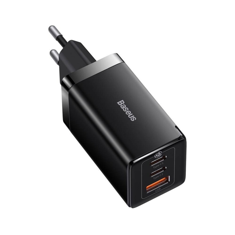 Baseus CCGP120201 GaN5 Pro Quick Nabíjačka USB-A + 2x USB-C 65W Black