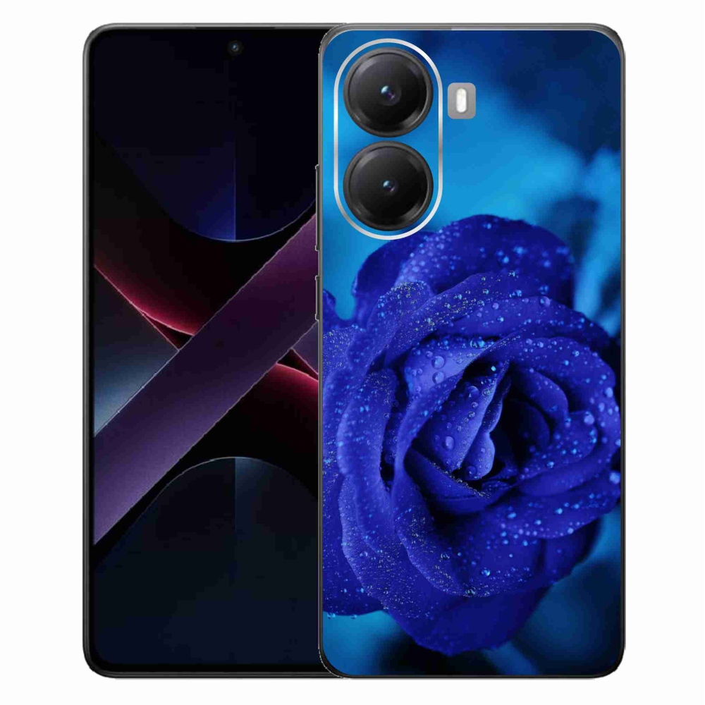 Gélový kryt mmCase na Xiaomi Poco X7 Pro 5G - modrá ruža