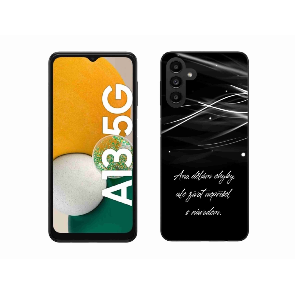 Gélový kryt mmCase na Samsung Galaxy A13 5G - citát čierne pozadie