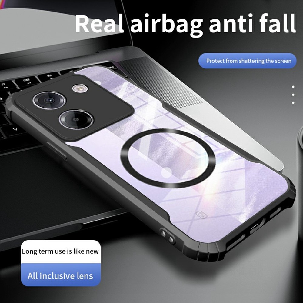 Rein odolný kryt s podporou MagSafe na Xiaomi Poco M7 Pro 5G - čierny