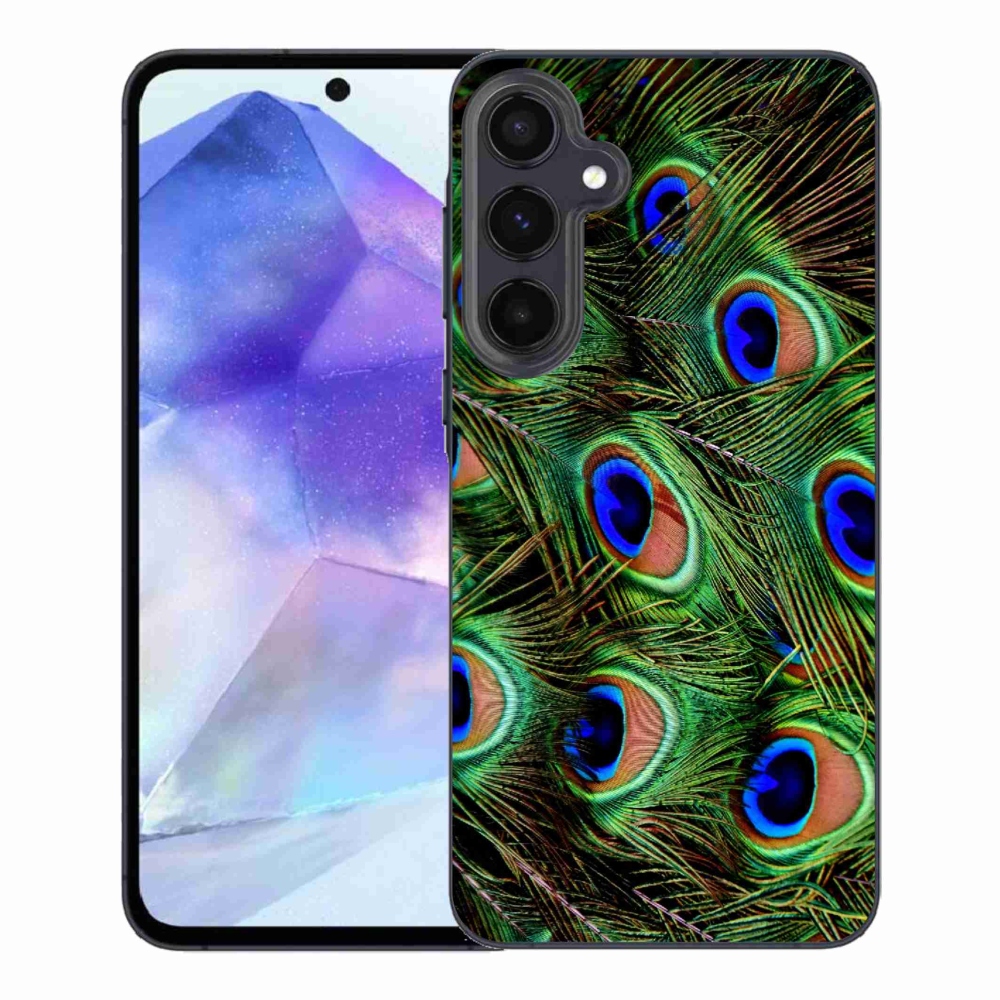 Gélový kryt mmCase na Samsung Galaxy A55 5G - pávie perie