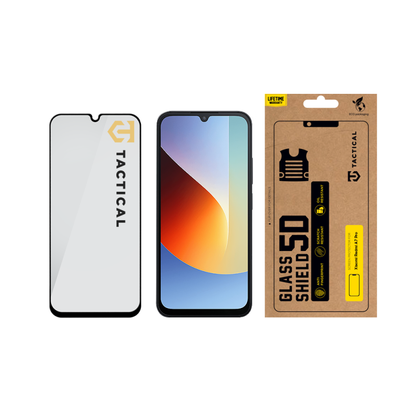 Taktické sklo Tactical Glass Shield 5D pre Xiaomi Redmi A7 Pro – čierne