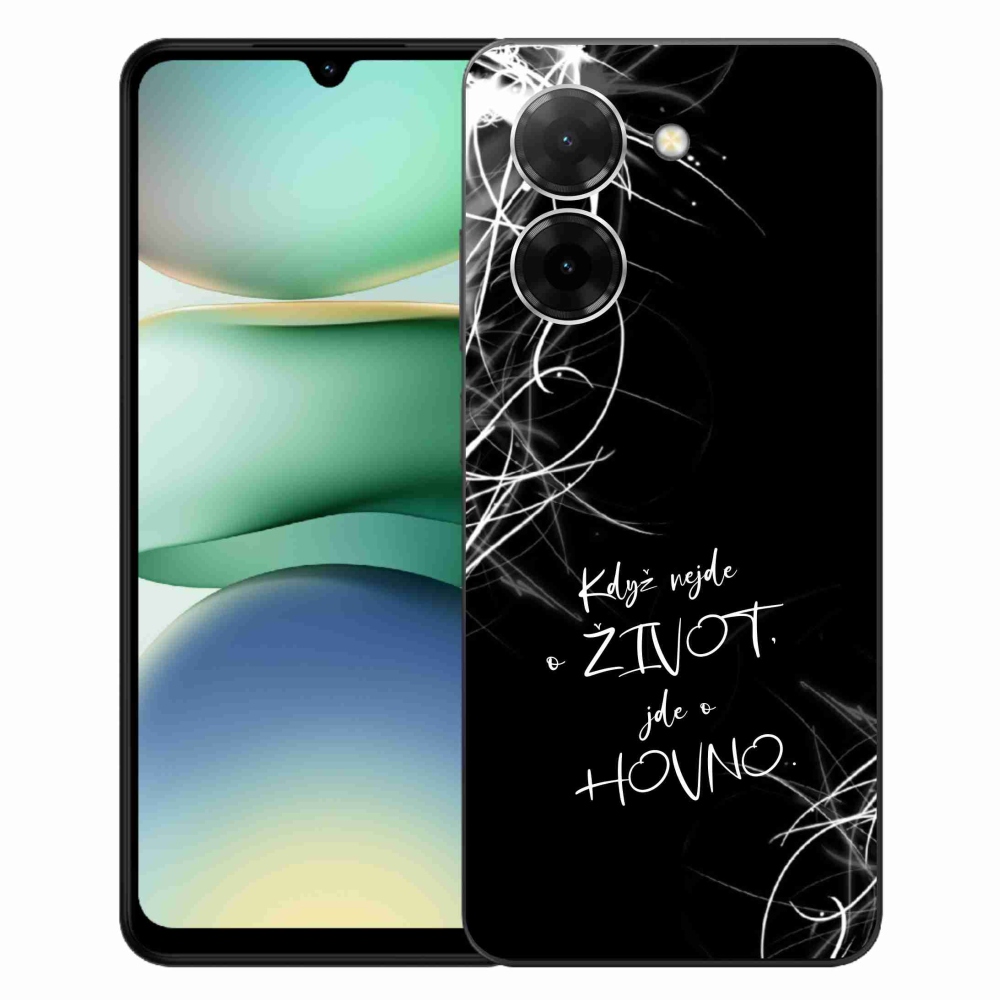 Gélový kryt mmCase na Xiaomi Redmi A5 (173.45x79.35x8.45mm) - vtipný text 16 čierne pozadie