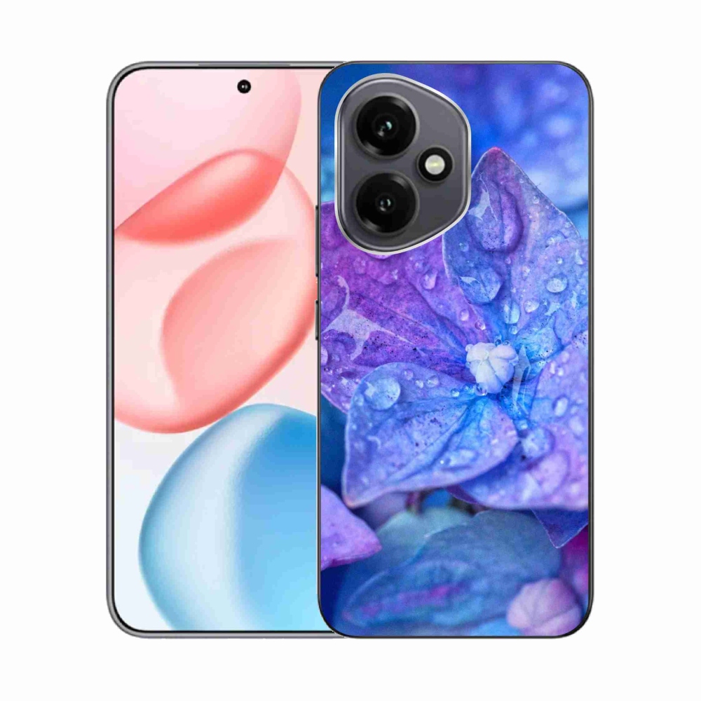Gélový kryt mmCase na Honor 400 - fialový kvet
