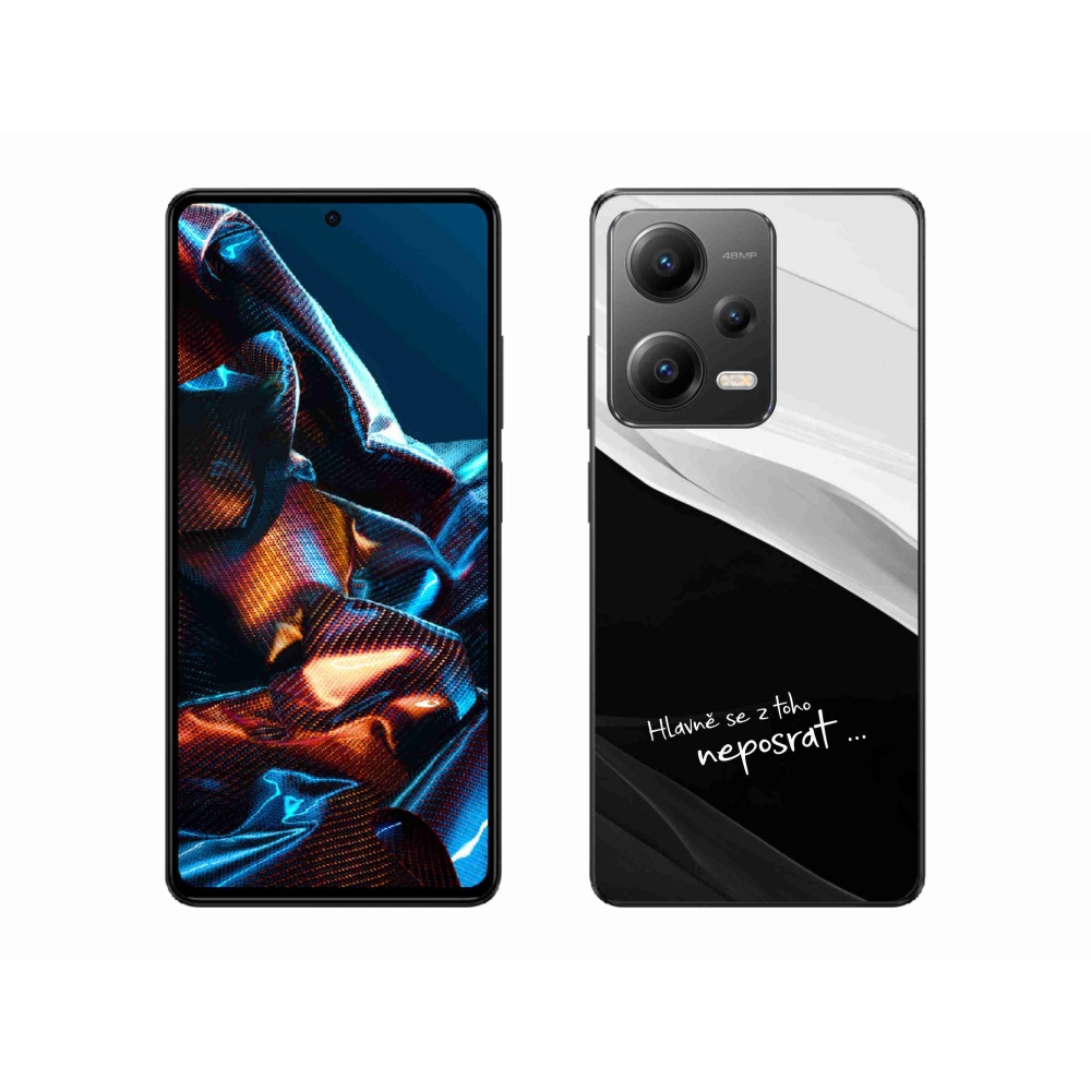 Gélový kryt mmCase na Xiaomi Redmi Note 12 Pro 5G - vtipný text 13 čiernobiele pozadie