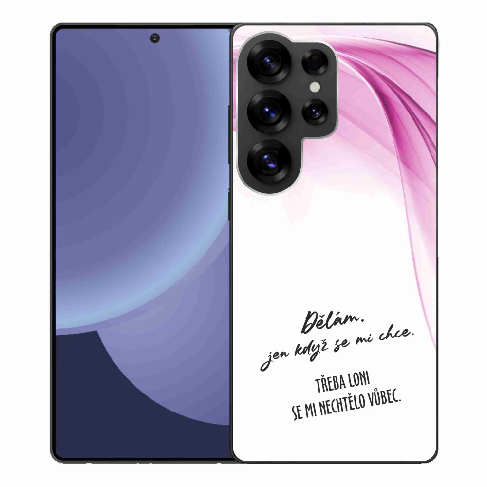 Gélový kryt mmCase na Samsung Galaxy S25 Ultra - vtipný text 12 biele pozadie