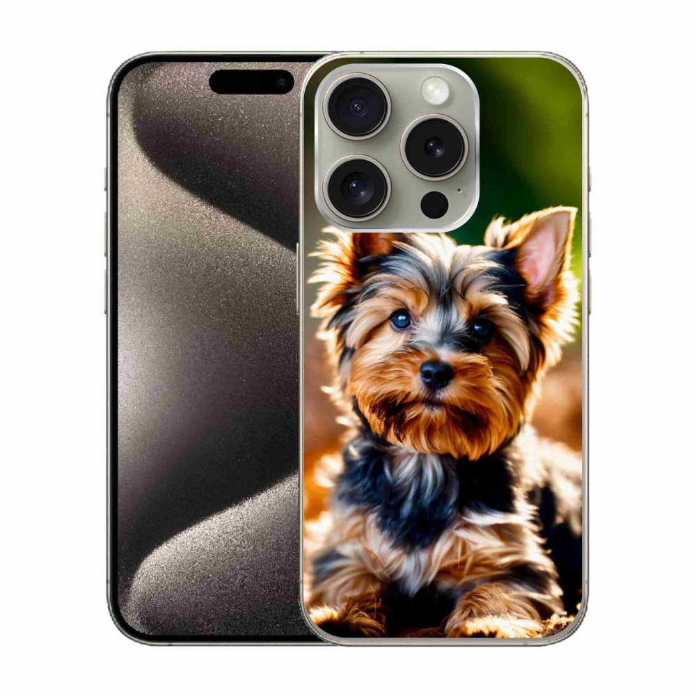 Gélový kryt mmCase na iPhone 15 Pro - yorkšír 10