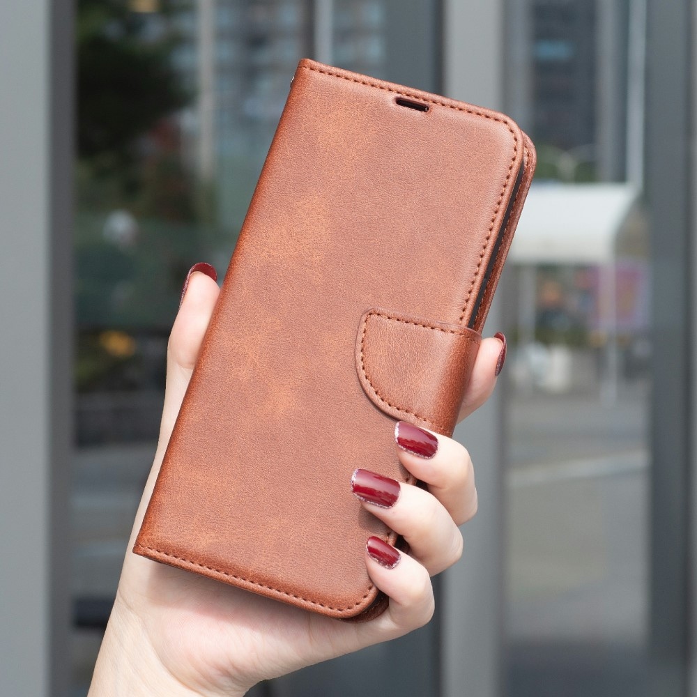 Case knižkové púzdro na Samsung Galaxy S25 Edge - hnedé