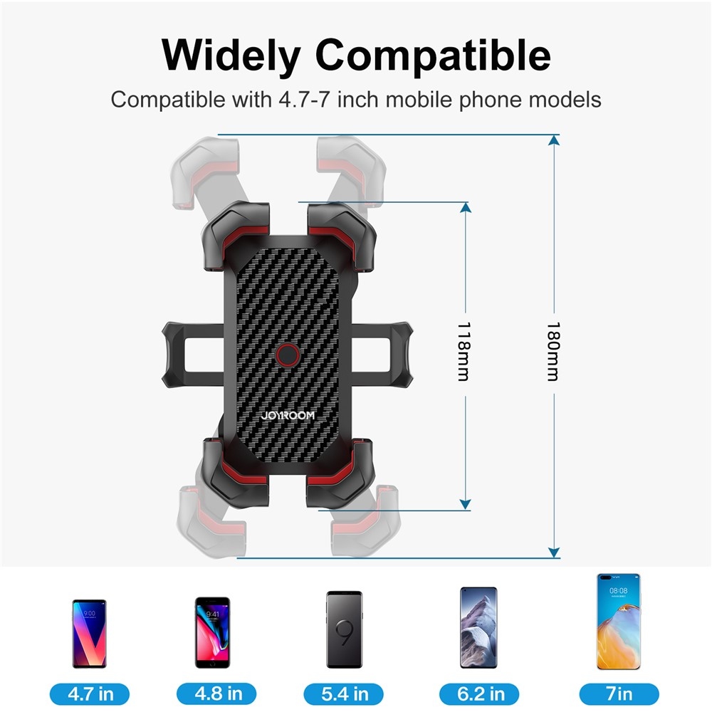 Univerzálny držiak telefónu na bicykel Joyroom na riadidlá - čierny