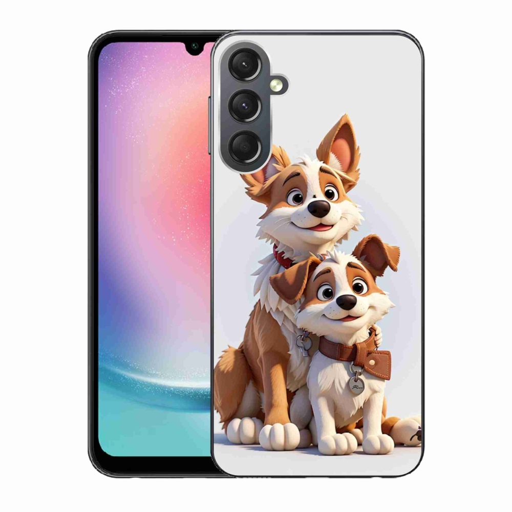 Gélový kryt mmCase na Samsung Galaxy A24 - kreslenie psy