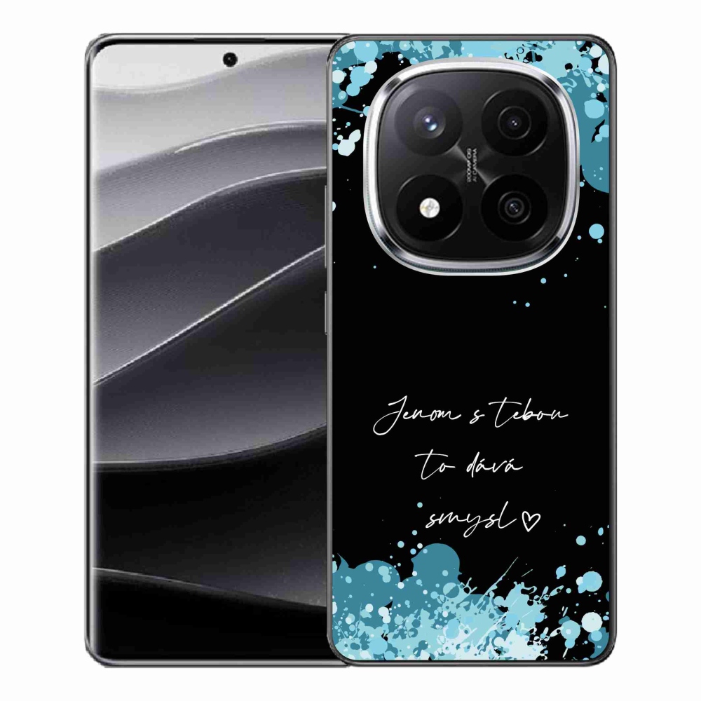 Gélový kryt mmCase na Xiaomi Redmi Note 14 Pro+ 5G - zamilovaný text čierne pozadie