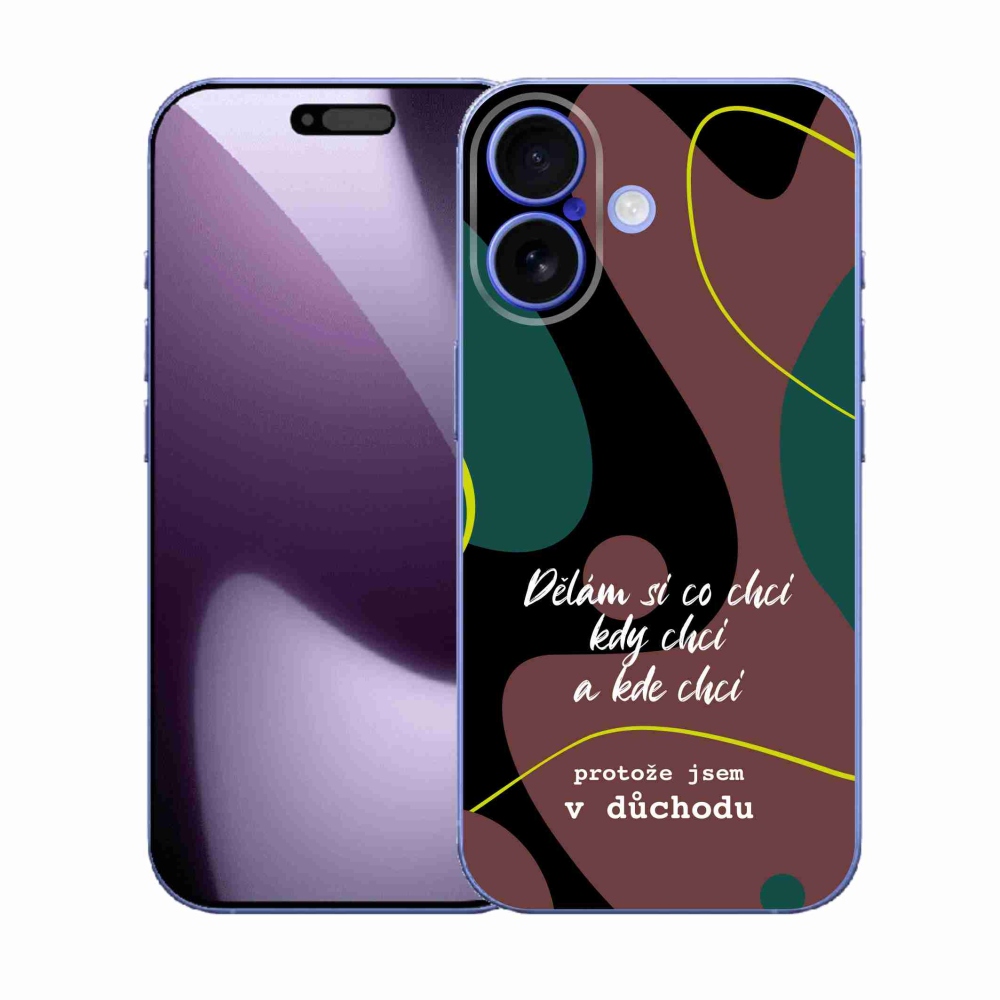 Gélový kryt mmCase na iPhone 17 - vtipný text 10 čierne pozadie